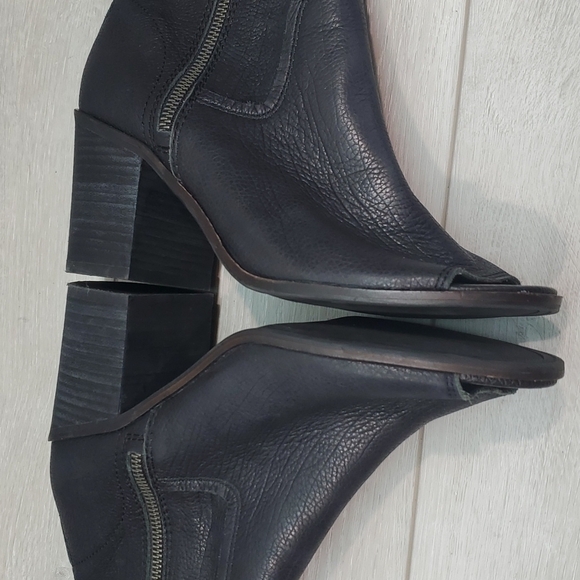 NEW Lucky Brand Kamren Ankle Leather Heels Open Toe shoes boots sandals - Picture 11 of 16